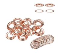 WedDecor 30mm Rose Gold Brass Eyelets Grommets with Washers for Clothing and Leathercraft, Washers for Vinyl Banners & Canvas Holding, DIY projects, 30pcs