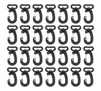 WedDecor 30pcs Webbing Plastic Swivel Snap Hook For Backpack, Travel Sports Bag, Jewelry Making, Purse, Hardware, Sewing DIY Craft Project, 25mm, Black