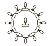 WedDecor 32mm Bag Hook Bronze Buckle Trigger Lanyard Snap Hooks Swivel Trigger with D Ring Heavy-Duty Clip for Strap, Key Fob, Key Ring, Craft, DIY & Sewing, Dog Leash & Keychain, 25pcs