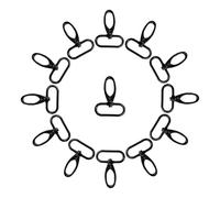 WedDecor 32mm Bag Hook Gunmetal Buckle Trigger Lanyard Snap Hooks Swivel Trigger with D Ring Heavy-Duty Clip for Strap, Key Fob, Key Ring, Craft, DIY & Sewing, Dog Leash & Keychain, 10pcs