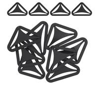 WedDecor 35mm KAM Plastic Triangle Buckle Connectors Round Edge Replacement Clasp For Repairing Webbing Bag, Handbag Strap Making, Bedding, Cross Braces, Hardware, Black, 10pcs
