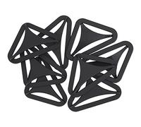 WedDecor 35mm KAM Plastic Triangle Buckle Connectors Round Edge Replacement Clasp For Repairing Webbing Bag, Handbag Strap Making, Bedding, Cross Braces, Hardware, Black, 10pcs