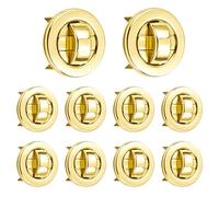 WedDecor 35mm Twist & Turn Clasp Lock Round Closure Replacement Metal Fasteners Bag, Purse, Handbag, Leather Accessories, Art & Craft, DIY Projects, Gold, 10pcs