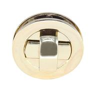 WedDecor 35mm Twist & Turn Clasp Lock Round Closure Replacement Metal Fasteners Bag, Purse, Handbag, Leather Accessories, Art & Craft, DIY Projects, Gold, 2pcs