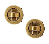 WedDecor 35mm Twist & Turn Clasp Lock Round Closure Replacement Metal Fasteners Bag, Purse, Handbag, Leather Accessories, Art & Craft, DIY Projects, Bronze, 2pcs