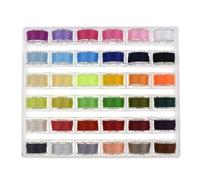 WedDecor 36pcs Pre-Wound Thread Bobbins with Clear Organiser Box, Universal Plastic Sewing Bobbins for Tailoring, Quilting, Embroidery, and Craft Sewing Supplies