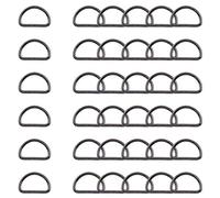 WedDecor 38mm Gunmetal Non Welded Metal D Ring Fasteners Buckle for Adjustable Fastening Webbing, Arts and Crafts, Pet Collars, Repairing Bags, Straps, 20pcs
