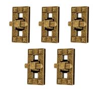 WedDecor 39mm x 20mm Twist & Turn Clasp Lock Round Closure Replacement Metal Fasteners Bag, Purse, Handbag, Leather, Art & Craft, DIY Projects, Bronze, 5pcs