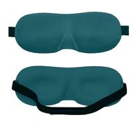 WedDecor 3D Contoured Luxury Blindfold Sleep Mask, Eye Mask for Sleeping, Light Blocking Eye Blinder with Adjustable Strap for Women & Men, Comfortable Sleep Mask for Travel Shift Work, Green - 1pc