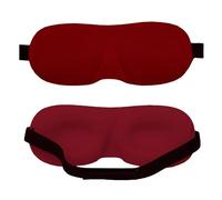 WedDecor 3D Contoured Luxury Blindfold Sleep Mask with Adjustable Strap Sleep Eye Mask Light Blocking Eye Blinder for Men & Women, Soft & Comfortable Sleep Mask for Travel, Burgundy, 1pc