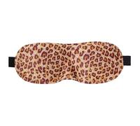 WedDecor 3D Contoured Luxury Blindfold Sleep Mask with Adjustable Strap Sleep Eye Mask Light Blocking Eye Blinder for Men & Women, Soft & Comfortable Sleep Mask for Travel, Leopard Printed Orange, 1pc
