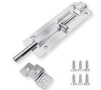 WedDecor 3inches Silver Heavy-Duty Stainless Steel Slide Bolt Lock - Pack of 1 | Secure Doors, Gates, Sheds & Garages | Rust-Resistant Latch with Screws for Easy Installation for Home & Outdoor