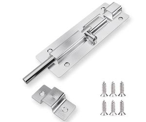 WedDecor 3inches Silver Heavy-Duty Stainless Steel Slide Bolt Lock - Pack of 1 | Secure Doors, Gates, Sheds & Garages | Rust-Resistant Latch with Screws for Easy Installation for Home & Outdoor