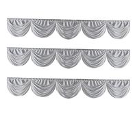 WedDecor 3M White Ice Silver Party Backdrop, Elegant Ceremony Curtain, Shiny Event Drapery, Table Skirt & Stage Swag for Weddings, Photography, Baby Shower, Christmas Decorations - Pack of 1