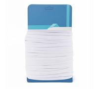 WedDecor 3mm Elastic Flat Heavy Stretch Sewing Bands For Garment Skirt, Trouser Art and Craft Waistband Elastic Cord for Bracelet Making, Clothing, Dress Making, White, 10 Metres