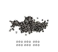 WedDecor 3mm Gunmetal Eyelets Grommets with Washer, Durable, for Clothes and leather crafts in Arts and Sewing Projects, Bags, Scrapbook, 100pcs