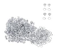WedDecor 3mm Silver Eyelets Grommets with Washer, Durable, for Clothes and Leather Crafts in Arts and Sewing Projects, Bags, Scrapbook, 100pcs