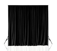 WedDecor 3x3M Black Velvet Backdrop UK | 190GSM Velvet Wedding Photography Backdrop, Seamless Washable Polyester Fabric for Photo Booths, Privacy Curtains, Trade Show Booths, Filming & Events