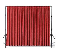 WedDecor 3x3m Red Crushed Velvet Backdrop Photo Booth Curtain