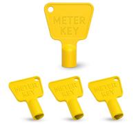 WedDecor 4 Pack Plastic Gas Meter Box Key - Triangle Utility Key for Electric Meter Box, Commercial Bins & Cupboards - Durable Yellow Utility Access Tool