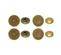 WedDecor 4-Part Laser Cut 18mm Double Rivet Bronze Magnetic Clasps Anti-Rust Snap Closure Buttons for Leather Craft, Bags, Purses, Coats & DIY Sewing or Accessory Projects, Pack of 10