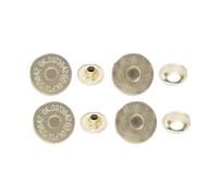 WedDecor 4-Part Laser Cut 18mm Double Rivet Gold Magnetic Clasps Anti-Rust Snap Closure Buttons for Leather Craft, Bags, Purses, Coats & DIY Sewing or Accessory Projects, Pack of 2