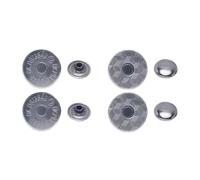 WedDecor 4-Part Laser Cut 18mm Double Rivet Gunmetal Magnetic Clasps Anti-Rust Snap Closure Buttons for Leather Craft, Bags, Purses, Coats & DIY Sewing or Accessory Projects, Pack of 2