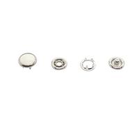 WedDecor 4 Parts Press Studs Nickle free Brass Pearl Snap Poppers Fasteners for Clothing Repair Leathercraft Jacket Shirt Baby Bibs, 10mm - 12mm, Silver, 20 sets