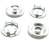WedDecor 4 Parts Press Studs Nickle free Brass Snap Poppers Fasteners for Clothing Repair Leathercraft Sewing Jacket Shirt Baby Bibs, 11mm, Silver, 10pcs