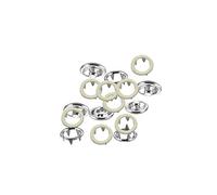 WedDecor 4 Parts Press Studs Nickle free Brass Snap Poppers Fasteners for Clothing Repair Leathercraft Sewing Jacket Shirt Baby Bibs, 9.5mm, Ivory, 100pcs