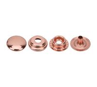 WedDecor 4 Parts Press Studs Snap Fasteners Button Replacement for Clothing, Canvas, Fabric, Wood, Fashion Accessory DIY Craft Project, 10mm, Rose Gold, 10pcs