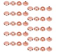 WedDecor 4 Parts Press Studs Snap Fasteners Button Replacement for Clothing, Canvas, Fabric, Wood, Fashion Accessory DIY Craft Project, 10mm, Rose Gold, 10pcs