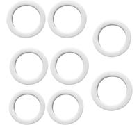 WedDecor 40mm Curtains Eyelet Plastic Drapery Circle Slide Rings Clips Round Grommets for Windows, Room, Doors & Shower Curtain Rods, Backpack Bag Hole, Drapes, 8pcs, White