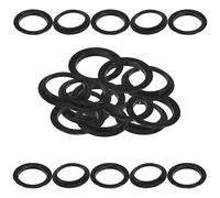 WedDecor 40mm Curtains Eyelet Plastic Drapery Circle Slide Rings Clips Round Grommets for Windows, Room, Doors & Shower Curtain Rods, Backpack Bag Hole, Drapes, 8pcs, Black