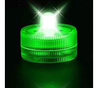 WedDecor 40pcs Green Waterproof LED Tea Lights, Battery Tea Lights Electric Fake Candles, Realistic and Bright Non-Flickering Flameless Battery Candles for Home, Wedding Christmas Decorations