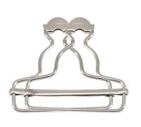 WedDecor 42mm Durable Metal Clip Buckles - Easy-Fit Fasteners for Dungarees, Braces, Workwear, Bib Overalls, Handbags, Jumpsuits & DIY Clothing Repairs, Silver, 1pc