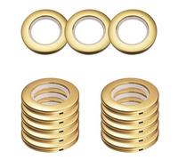 WedDecor 42mm Snap-On Curtain Grommets, Washable Low Noise Eyelet Rings, Smooth Glide Plastic Curtain Rings for Shower Room Divider Drapes, Drapery Hardware, Matte Gold Set 10 Pieces