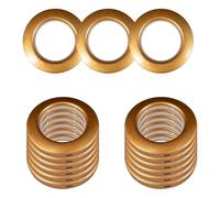 WedDecor 42mm Snap-On Curtain Grommets, Washable Low Noise Eyelet Rings, Smooth Glide Plastic Curtain Rings for Shower Room Divider Drapes, Drapery Hardware, Bronze, Set 10 Pieces