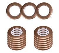 WedDecor 42mm Snap-On Curtain Grommets, Washable Low Noise Eyelet Rings, Smooth Glide Plastic Curtain Rings for Shower Room Divider Drapes, Drapery Hardware, Brown, Set 10 Pieces