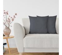 WedDecor 45 x 45 cm Square Cushion Covers, Set of 2 Pillow Cover Crushed Velvet Pillow Case Cushion Covers for Sofa Garden Bed Couch Throw Pillow Cases, Dark Grey