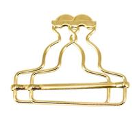 WedDecor 45mm Durable Metal Clip Buckles - Easy-Fit Fasteners for Dungarees, Braces, Workwear, Bib Overalls, Handbags, Jumpsuits & DIY Clothing Repairs, Gold, 2pcs