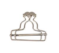 WedDecor 45mm Durable Metal Clip Buckles - Easy-Fit Fasteners for Dungarees, Braces, Workwear, Bib Overalls, Handbags, Jumpsuits & DIY Clothing Repairs, Silver, 4pcs