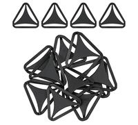 WedDecor 45mm KAM Plastic Triangle Buckle Connectors Round Edge Replacement Clasp For Repairing Webbing Bag, Handbag Strap Making, Bedding, Cross Braces, Hardware, Black, 10pcs