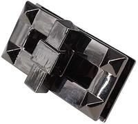 WedDecor 47mm x 24mm Twist & Turn Rectangle Clasp Lock Closure Replacement Metal Fasteners Bag, Purse, Handbag, Leather, Art & Craft, DIY Projects, Gunmetal, 5pcs