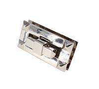 WedDecor 47mm x 24mm Twist & Turn Rectangle Clasp Lock Closure Replacement Metal Fasteners Bag, Purse, Handbag, Leather, Art & Craft, DIY Projects, Silver, 5pcs