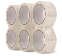 WedDecor 48 mm × 66 metres Crystal-Clear BOPP Tape - 6 Extra-Long Sticky Rolls for Gift Wrap, Craft Projects, Office Stationery & General Packaging Needs