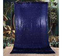 WedDecor 4ft x 7ft Royal Blue Shiny Glitter Sequin Backdrop Curtain Photography Photo Studio Background for Prom Wedding Christmas Birthday Party Celebrations Events and Decoration