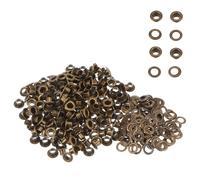 WedDecor 4mm Bronze Eyelets Grommets with Washer, Durable, for Clothes and Leather Crafts in Arts and Sewing Projects, Bags, Scrapbook, 100pcs