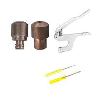 WedDecor 4mm Double Cap Rivets Fixing Tool Die Set with ZYT Plier, Leather Craft, Clothing Repairing & Replacement, Belts & Purse, Fastening Clothes DIY, Arts & Craft Projects