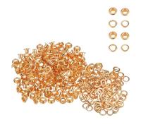 WedDecor 4mm Rose Gold Brass Eyelets Grommets with Washers for Clothing, Baby Dolls, Sewing, Bags, Scrapbook, Leather Work, DIY Projects and Rust Proof, 100pcs